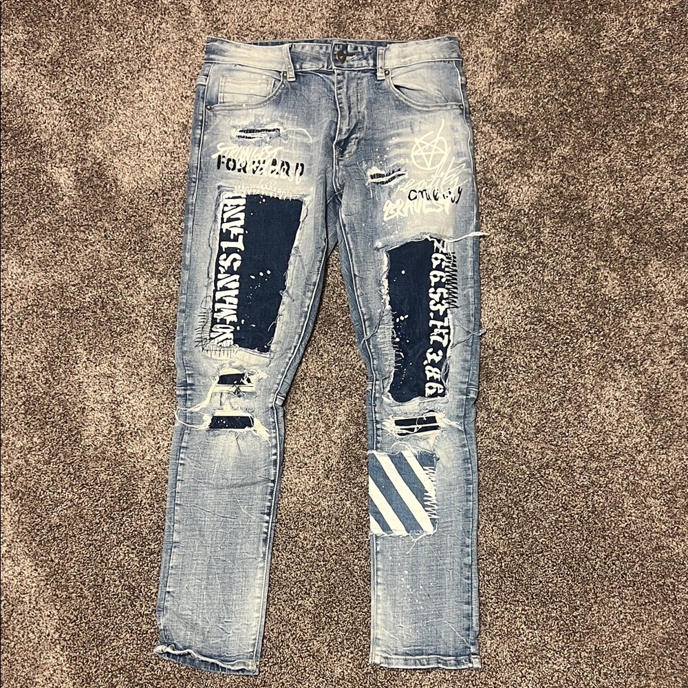 SMOKE RISE
CHEVRON JEANS 32x32